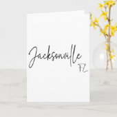Jacksonville Florida Ca Retro カード (黄色い花)