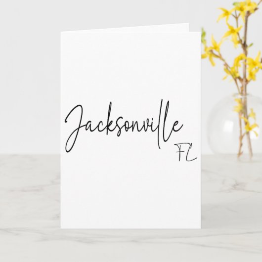 Jacksonville Florida Ca Retro カード (黄色い花)