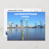 Jacksonville, Florida Skylineはがき ポストカード (正面/裏面)