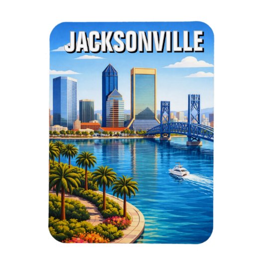 Jacksonville Florida Travel マグネット (縦)
