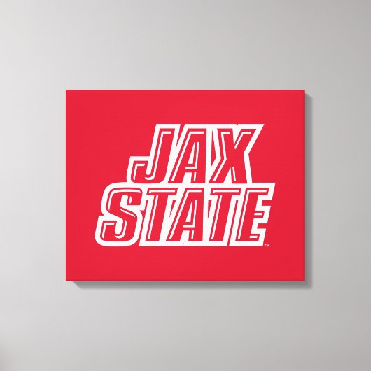 Jacksonville State University JAX STATE ロゴ キャンバスプリント (正面)