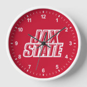 Jacksonville State University JAX STATE ロゴ 壁時計 (正面)