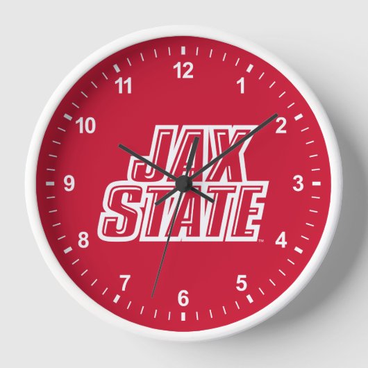 Jacksonville State University JAX STATE ロゴ 壁時計 (正面)