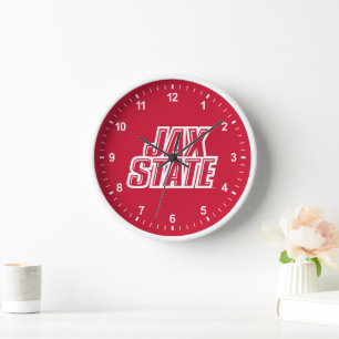 Jacksonville State University JAX STATE ロゴ 壁時計