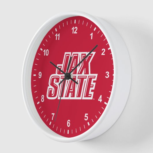 Jacksonville State University JAX STATE ロゴ 壁時計 (傾斜)