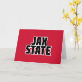 Jacksonville State University JAX STATE 太字テキスト カード (黄色い花)