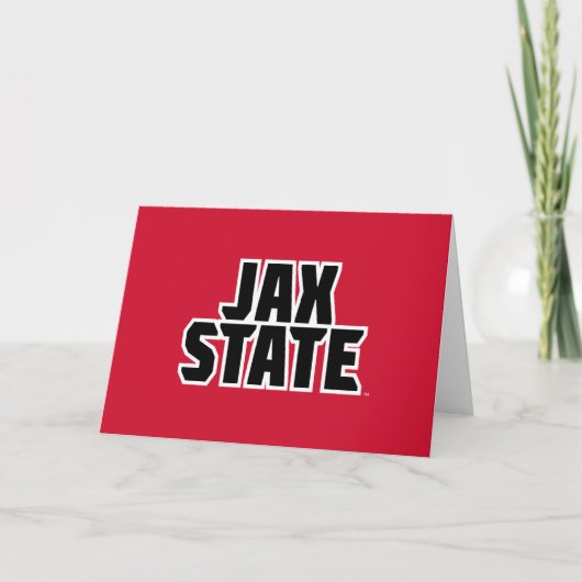 Jacksonville State University JAX STATE 太字テキスト カード (正面)