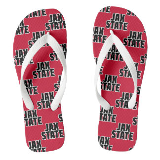 Jacksonville State University JAX STATE 太字テキスト ビーチサンダル