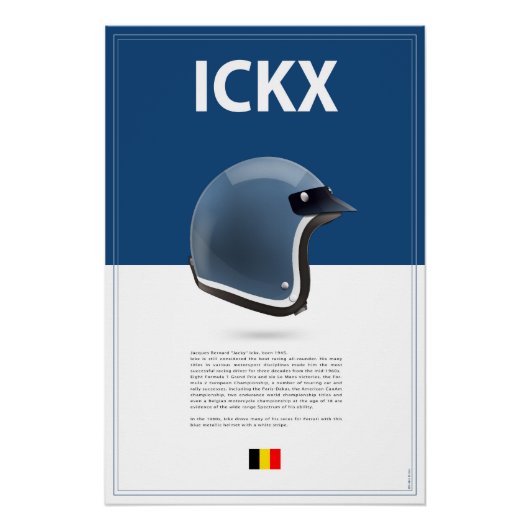 Jacky Ickx Helmet ポスター (正面)