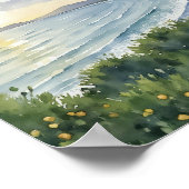 Jaco Beach Costa Rica Watercolor ポスター (角)