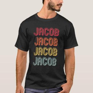 JACOBギフト名パーソナライズされたおもしろいレトロヴィンテージB Tシャツ