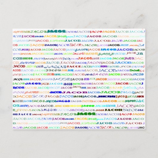 Jacob 文字デザイン IIはがき ポストカード (正面)