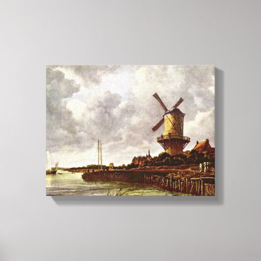 Jacob Isaackszoon van Ruisdael – ウィークの風車 キャンバスプリント (正面)