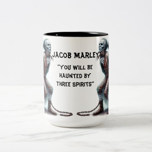 Jacob Marley – クリスマスカロルコーヒーマグ ツートーンマグカップ (中央)