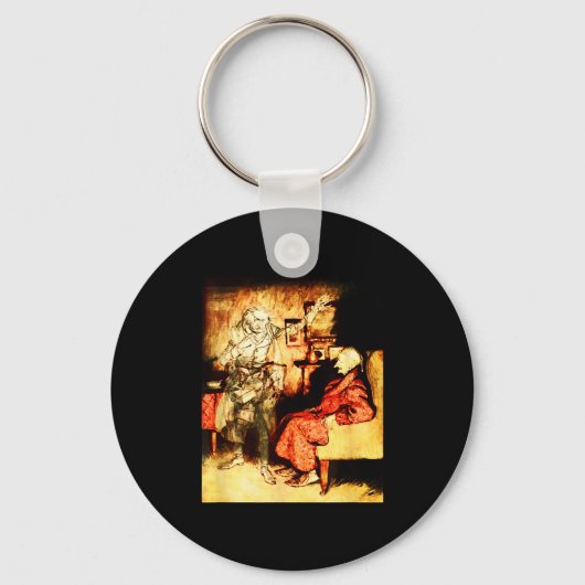 Jacob Marley Ghost Scrooge Bah Humbug Christmas Ca キーホルダー (正面)