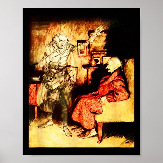 Jacob Marley Ghost Scrooge Bah Humbug Christmas Ca ポスター (正面)