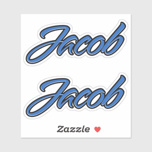 Jacob Name blue Aufkleber Sticker Stickerset シール (シート)