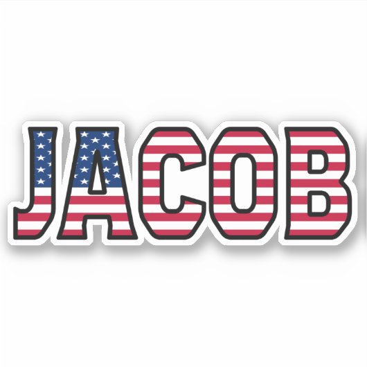 Jacob Name Vorname USA Sticker Stickerset シール (正面)