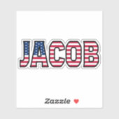 Jacob Name Vorname USA Sticker Stickerset シール (シート)
