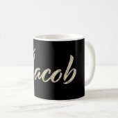 Jacob Name whitegold Tasse Teetasse Kaffeetasse コーヒーマグカップ (正面右)