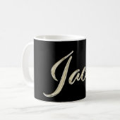 Jacob Name whitegold Tasse Teetasse Kaffeetasse コーヒーマグカップ (正面左)