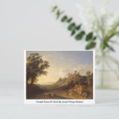 Jacob Philipp Hackertによるシチリア島の寺院遺跡 ポストカード (スタンド正面)