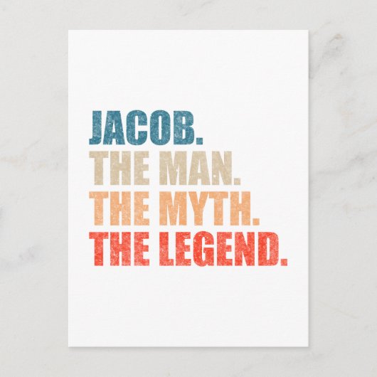 Jacob The Man The Myth The Legend ポストカード (正面)
