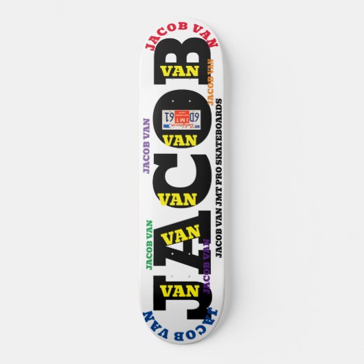 JACOB VAN 8 1/4" スケートボードデッキ (正面)