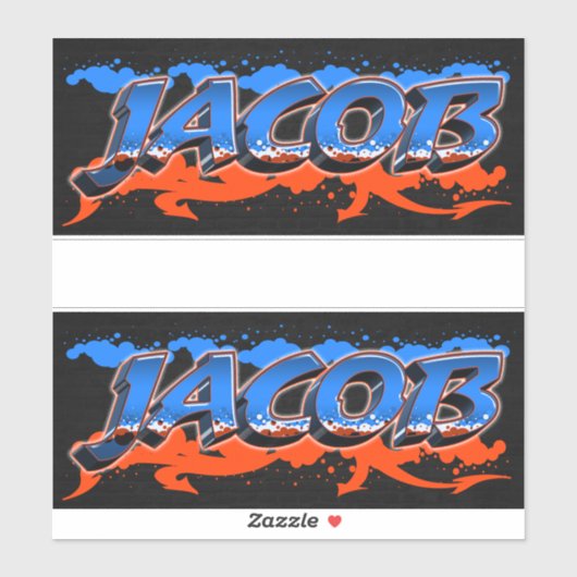 Jacob Vorname Name Graffiti Aufkleber Sticker シール (シート)