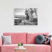 Jacob Wrestling With The Angel Gustave Dore 1855 キャンバスプリント (インサイチュ (リビング))