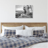 Jacob Wrestling With The Angel Gustave Dore 1855 キャンバスプリント (インサイチュ (寝室))