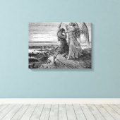 Jacob Wrestling With The Angel Gustave Dore 1855 キャンバスプリント (インサイチュ (ウッドフロア))