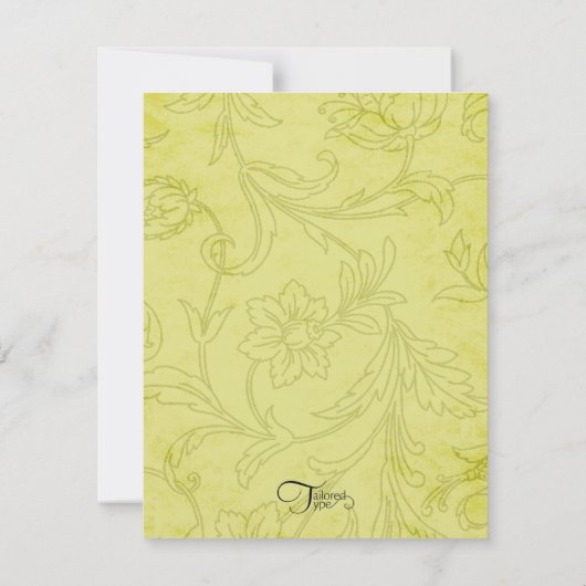 Jacobeanのダマスクの保存 セーブザデート (裏面)