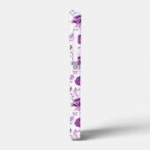 Jacobeanフローラ繰り返しパターンのピン（白） Case-Mate iPhoneケース (裏面 / 左)
