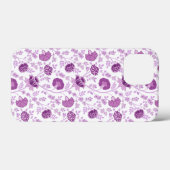 Jacobeanフローラ繰り返しパターンのピン（白） Case-Mate iPhoneケース (裏面 (横))