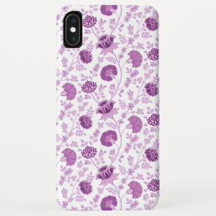 Jacobeanフローラ繰り返しパターンのピン(白) iPhone XS Maxケース