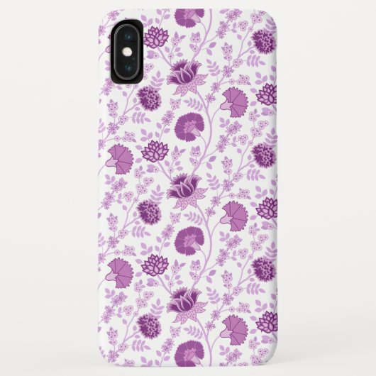 Jacobeanフローラ繰り返しパターンのピン(白) Case-Mate iPhoneケース (裏面)