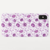Jacobeanフローラ繰り返しパターンのピン(白) Case-Mate iPhoneケース (裏面(横))