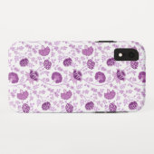 Jacobeanフローラ繰り返しパターンのピン(白) Case-Mate iPhoneケース (裏面(横))