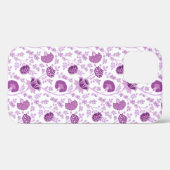 Jacobeanフローラ繰り返しパターンのピン(白) Case-Mate iPhoneケース (裏面 (横))