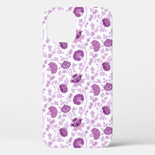 Jacobeanフローラ繰り返しパターンのピン(白) Case-Mate iPhoneケース (裏面)