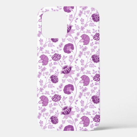 Jacobeanフローラ繰り返しパターンのピン(白) Case-Mate iPhoneケース (裏面)