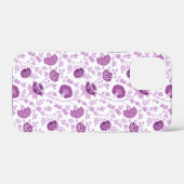 Jacobeanフローラ繰り返しパターンのピン(白) Case-Mate iPhoneケース (裏面 (横))