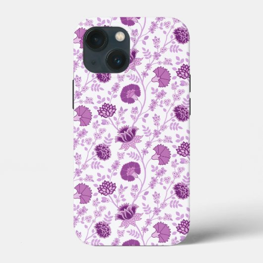 Jacobeanフローラ繰り返しパターンのピン(白) Case-Mate iPhoneケース (裏面)