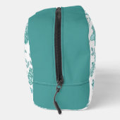 JacobeanフローラLgパターンティール(緑がかった色)オン白 ドップキット (右)