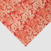 Jacobean花のダマスク織、マンダリンおよび淡いオレンジ色 薄葉紙 (詳細)