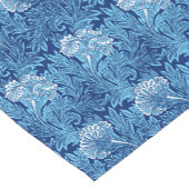 Jacobean花のダマスク織、海軍、スカイブルーおよび白 ショートテーブルランナー (コーナー)