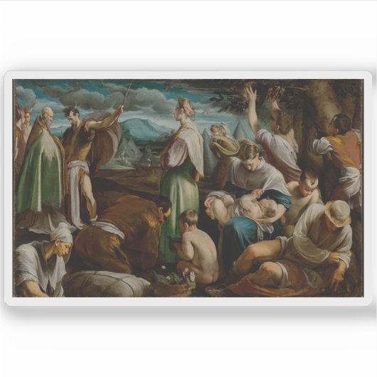 Jacopo Bassano – ウズラの奇跡 シール (正面)