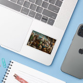 Jacopo Bassano – ウズラの奇跡 シール (ノートパソコンとiPhone)