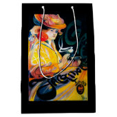 Jacqmotte Caf�のヴィンテージPosterEurope ミディアムペーパーバッグ (正面)